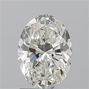 Picture of Natural Diamond 1.51 Carats, Oval with  Cut, J Color, SI2 Clarity and Certified by GIA