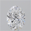 Natural Diamond 1.30 Carats, Oval with  Cut, D Color, VVS2 Clarity and Certified by GIA