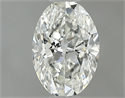Natural Diamond 0.40 Carats, Oval with  Cut, I Color, SI2 Clarity and Certified by GIA