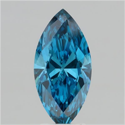 Picture of Lab Grown Diamond 3.00 Carats, Marquise with  Cut, Fancy Vivid Blue Color, VS2 Clarity and Certified by IGI