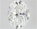 Natural Diamond 0.70 Carats, Oval with  Cut, F Color, VVS2 Clarity and Certified by GIA