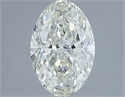 Natural Diamond 1.71 Carats, Oval with  Cut, K Color, SI1 Clarity and Certified by IGI