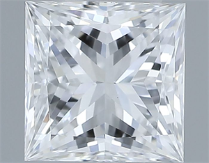 Picture of Natural Diamond 0.60 Carats, Princess with  Cut, E Color, VS1 Clarity and Certified by GIA