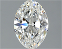 Natural Diamond 1.50 Carats, Oval with  Cut, F Color, IF Clarity and Certified by GIA