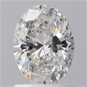 Natural Diamond 0.90 Carats, Oval with  Cut, E Color, SI1 Clarity and Certified by GIA