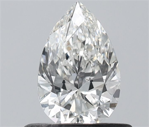 Picture of Natural Diamond 0.52 Carats, Pear with  Cut, H Color, SI1 Clarity and Certified by IGI