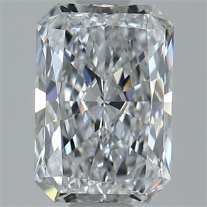 Picture of Natural Diamond 0.90 Carats, Radiant with  Cut, D Color, VVS2 Clarity and Certified by GIA