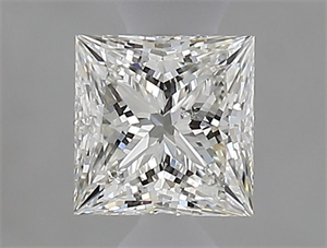 Picture of Natural Diamond 0.54 Carats, Princess with  Cut, I Color, SI1 Clarity and Certified by GIA