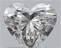 Natural Diamond 0.33 Carats, Heart with  Cut, E Color, VVS2 Clarity and Certified by GIA