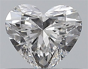 Picture of Natural Diamond 0.33 Carats, Heart with  Cut, E Color, VVS2 Clarity and Certified by GIA