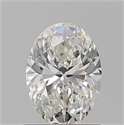 Natural Diamond 0.90 Carats, Oval with  Cut, H Color, VS2 Clarity and Certified by GIA