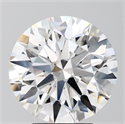 Lab Grown Diamond 4.08 Carats, Round with Ideal Cut, E Color, VVS2 Clarity and Certified by IGI