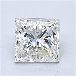 Foto Diamante Natural 1.50 quilates, Princesa , Color I, claridad VS2 y certificado GIA de