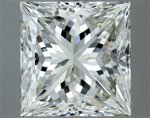 Picture of Natural Diamond 4.02 Carats, Princess with  Cut, J Color, VVS1 Clarity and Certified by IGI