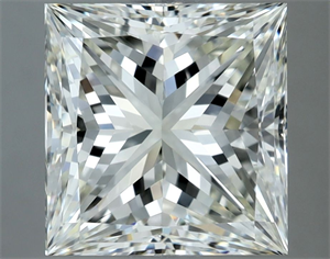 Picture of Natural Diamond 4.02 Carats, Princess with  Cut, J Color, VVS1 Clarity and Certified by IGI