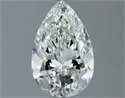 Natural Diamond 1.00 Carats, Pear with  Cut, H Color, VVS1 Clarity and Certified by IGI