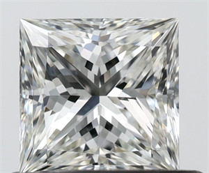 Picture of Natural Diamond 0.52 Carats, Princess with  Cut, H Color, IF Clarity and Certified by IGI
