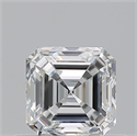 Natural Diamond 0.70 Carats, Asscher with  Cut, F Color, VVS1 Clarity and Certified by GIA