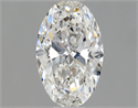 Natural Diamond 0.50 Carats, Oval with  Cut, F Color, VS2 Clarity and Certified by GIA