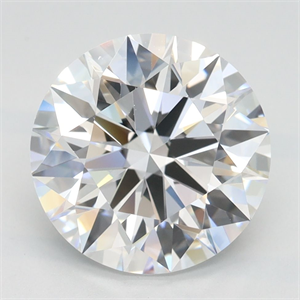 Picture of Lab Grown Diamond 3.07 Carats, Round with Ideal Cut, D Color, IF Clarity and Certified by IGI