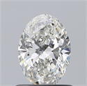 Natural Diamond 0.70 Carats, Oval with  Cut, G Color, SI2 Clarity and Certified by GIA