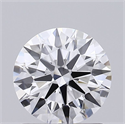 Lab Grown Diamond 1.24 Carats, Round with Ideal Cut, E Color, IF Clarity and Certified by IGI