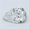 Natural Diamond 1.51 Carats, Pear with  Cut, E Color, SI1 Clarity and Certified by GIA