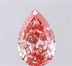 Picture of Lab Grown Diamond 1.30 Carats, Pear with  Cut, Fancy Vivid Pink Color, VS2 Clarity and Certified by IGI