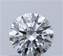 Natural Diamond 0.44 Carats, Round with Excellent Cut, F Color, I1 Clarity and Certified by GIA