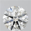 Natural Diamond 2.81 Carats, Round with Excellent Cut, I Color, IF Clarity and Certified by GIA