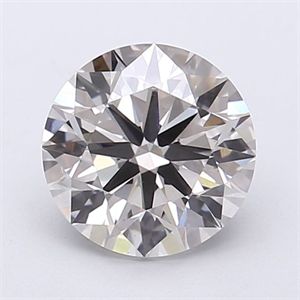 Picture of Lab Grown Diamond 1.73 Carats, Round with Excellent Cut, G Color, VS1 Clarity and Certified by IGI