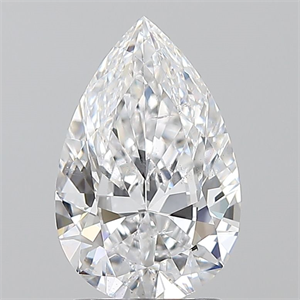 Foto Diamante Natural 1.70 quilates, De pera , Color D, claridad SI2 y certificado GIA de