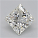 Natural Diamond 0.91 Carats, Princess with  Cut, J Color, VS2 Clarity and Certified by GIA