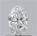 Natural Diamond 0.50 Carats, Oval with  Cut, D Color, VVS1 Clarity and Certified by GIA