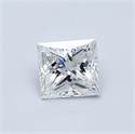 Natural Diamond 0.42 Carats, Princess with  Cut, D Color, VVS2 Clarity and Certified by GIA