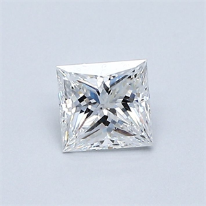 Picture of Natural Diamond 0.42 Carats, Princess with  Cut, D Color, VVS2 Clarity and Certified by GIA