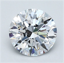 Natural Diamond 1.63 Carats, Round with Excellent Cut, D Color, VVS1 Clarity and Certified by GIA