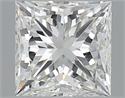 Natural Diamond 3.01 Carats, Princess with  Cut, H Color, VS2 Clarity and Certified by IGI