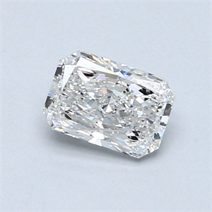 Picture of Natural Diamond 0.70 Carats, Radiant with  Cut, E Color, SI2 Clarity and Certified by GIA