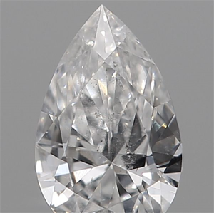 Picture of Natural Diamond 0.19 Carats, Pear with  Cut, E Color, SI2 Clarity and Certified by IGI