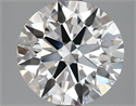 Lab Grown Diamond 2.68 Carats, Round with Excellent Cut, F Color, VVS2 Clarity and Certified by GIA