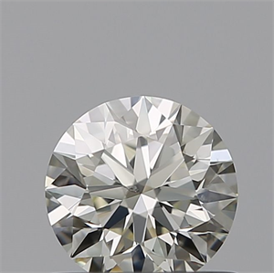Picture of Natural Diamond 0.57 Carats, Round with Excellent Cut, J Color, VS2 Clarity and Certified by IGI