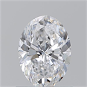 Natural Diamond 0.90 Carats, Oval with  Cut, D Color, VVS2 Clarity and Certified by GIA