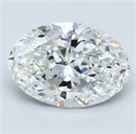 Natural Diamond 5.03 Carats, Oval with  Cut, G Color, SI1 Clarity and Certified by GIA