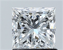 Natural Diamond 1.06 Carats, Princess with  Cut, F Color, SI1 Clarity and Certified by GIA