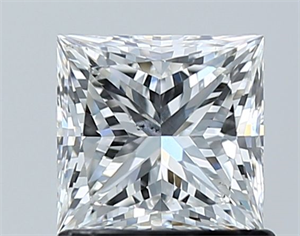 Picture of Natural Diamond 1.06 Carats, Princess with  Cut, F Color, SI1 Clarity and Certified by GIA