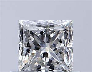 Picture of Natural Diamond 0.44 Carats, Princess with  Cut, H Color, VVS2 Clarity and Certified by GIA