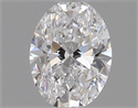 Natural Diamond 0.40 Carats, Oval with  Cut, D Color, VVS2 Clarity and Certified by GIA