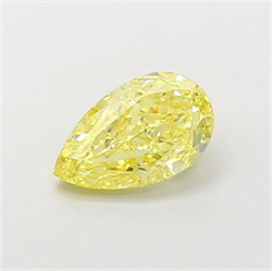 Picture of Lab Grown Diamond 2.00 Carats, Pear with  Cut, Fancy Intense Yellow Color, VS1 Clarity and Certified by IGI