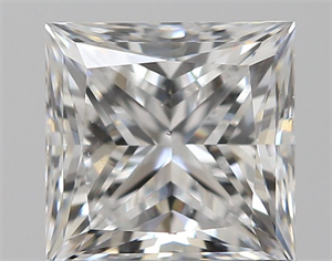 Picture of Natural Diamond 0.80 Carats, Princess with  Cut, E Color, VS2 Clarity and Certified by GIA